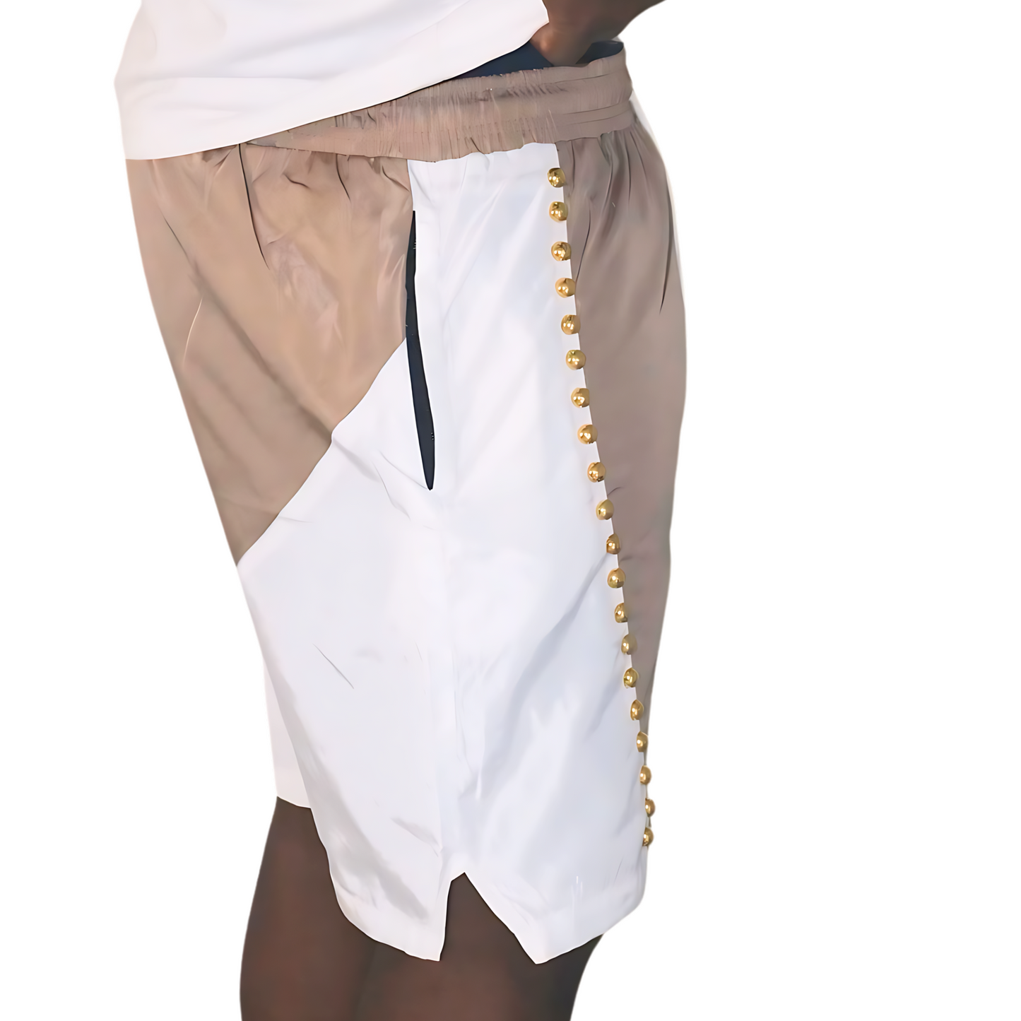 Cut & sew shorts set